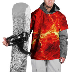 Накидка на куртку 3D с принтом Огненные молнии , 100% полиэстер |  | Тематика изображения на принте: абстракции | арт | молния | огонь | полосы | узорыpattern