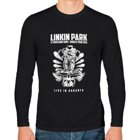 Мужской лонгслив хлопок с принтом Linkin Park две эмблемы , 100% хлопок |  | 
