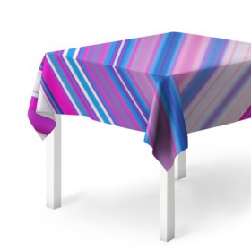 Скатерть 3D с принтом Фиолетовые полоски , 100% полиэстер (ткань не мнется и не растягивается) | Размер: 150*150 см | Тематика изображения на принте: полоски | текстура | узор | фиолетовый