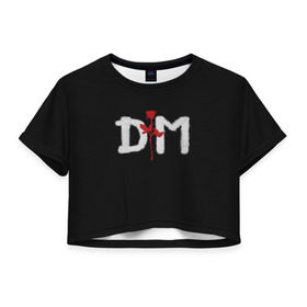 Женская футболка 3D укороченная с принтом Depeche mode , 100% полиэстер | круглая горловина, длина футболки до линии талии, рукава с отворотами | depeche mode | music | альтернатива | музыка | рок
