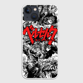 Чехол для iPhone 13 с принтом ЭПИЧНАЯ БИТВА Гатс против монстров ,  |  | anime | berserk | kenpuu denki berserk | берсерк | бэрусэруку