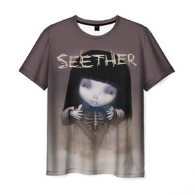 Мужская футболка 3D с принтом Seether , 100% полиэфир | прямой крой, круглый вырез горловины, длина до линии бедер | Тематика изображения на принте: saron gas | seether