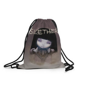 Рюкзак-мешок 3D с принтом Seether , 100% полиэстер | плотность ткани — 200 г/м2, размер — 35 х 45 см; лямки — толстые шнурки, застежка на шнуровке, без карманов и подкладки | saron gas | seether