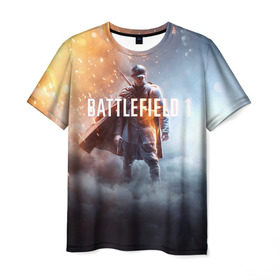 Мужская футболка 3D с принтом Battlefield One , 100% полиэфир | прямой крой, круглый вырез горловины, длина до линии бедер | battlefield 1 | battlefield one | dice | ea | electronic arts | frostbite | tm | батлфилд 1