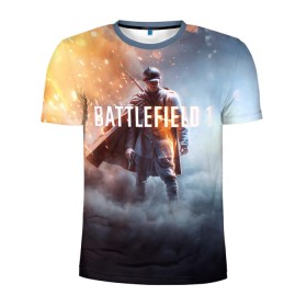 Мужская футболка 3D спортивная с принтом Battlefield One , 100% полиэстер с улучшенными характеристиками | приталенный силуэт, круглая горловина, широкие плечи, сужается к линии бедра | battlefield 1 | battlefield one | dice | ea | electronic arts | frostbite | tm | батлфилд 1