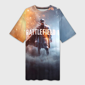 Платье-футболка 3D с принтом Battlefield One ,  |  | battlefield 1 | battlefield one | dice | ea | electronic arts | frostbite | tm | батлфилд 1