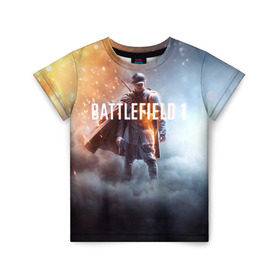 Детская футболка 3D с принтом Battlefield One , 100% гипоаллергенный полиэфир | прямой крой, круглый вырез горловины, длина до линии бедер, чуть спущенное плечо, ткань немного тянется | Тематика изображения на принте: battlefield 1 | battlefield one | dice | ea | electronic arts | frostbite | tm | батлфилд 1