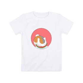 Детская футболка хлопок с принтом Тетрадь дружбы Нацумэ , 100% хлопок | круглый вырез горловины, полуприлегающий силуэт, длина до линии бедер | Тематика изображения на принте: 