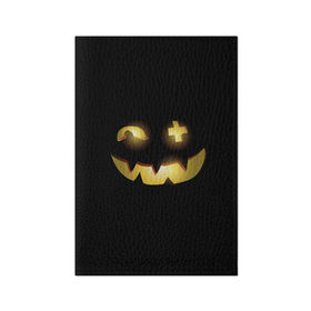 Обложка для паспорта матовая кожа с принтом Happy Halloween , натуральная матовая кожа | размер 19,3 х 13,7 см; прозрачные пластиковые крепления | Тематика изображения на принте: 
