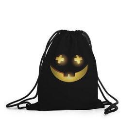 Рюкзак-мешок 3D с принтом Happy Halloween , 100% полиэстер | плотность ткани — 200 г/м2, размер — 35 х 45 см; лямки — толстые шнурки, застежка на шнуровке, без карманов и подкладки | 