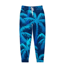 Мужские брюки 3D с принтом Пальмы , 100% полиэстер | манжеты по низу, эластичный пояс регулируется шнурком, по бокам два кармана без застежек, внутренняя часть кармана из мелкой сетки | summer | лес | пальмы | природа