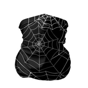 Бандана-труба 3D с принтом Паутинка , 100% полиэстер, ткань с особыми свойствами — Activecool | плотность 150‒180 г/м2; хорошо тянется, но сохраняет форму | Тематика изображения на принте: белый | паутина | узор | хэллоуин | черный