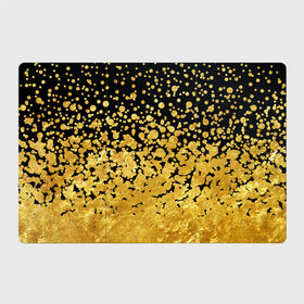 Магнитный плакат 3Х2 с принтом Золотой , Полимерный материал с магнитным слоем | 6 деталей размером 9*9 см | Тематика изображения на принте: блеск | блестки | желтый | круги | перетекание | россыпь | черный