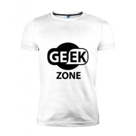 Мужская футболка премиум с принтом Geek zone , 92% хлопок, 8% лайкра | приталенный силуэт, круглый вырез ворота, длина до линии бедра, короткий рукав | 8 bit | atari | dendy | gamer | geek | nintendo | pac man | retro gamer | sega | атари | денди | нинтендо | сега | скелет