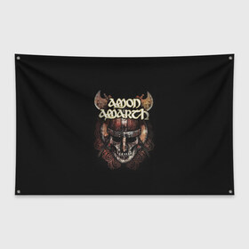 Флаг-баннер с принтом AMON AMARTH , 100% полиэстер | размер 67 х 109 см, плотность ткани — 95 г/м2; по краям флага есть четыре люверса для крепления | роковая гора