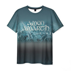 Мужская футболка 3D с принтом AMON AMARTH , 100% полиэфир | прямой крой, круглый вырез горловины, длина до линии бедер | Тематика изображения на принте: роковая гора