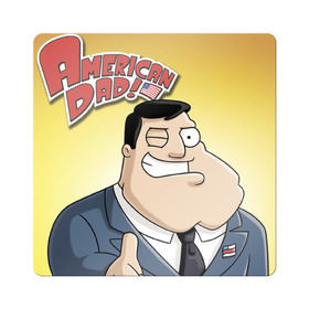 Магнит виниловый Квадрат с принтом American Dad , полимерный материал с магнитным слоем | размер 9*9 см, закругленные углы | Тематика изображения на принте: 