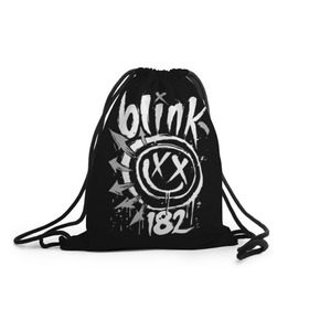 Рюкзак-мешок 3D с принтом Blink-182 , 100% полиэстер | плотность ткани — 200 г/м2, размер — 35 х 45 см; лямки — толстые шнурки, застежка на шнуровке, без карманов и подкладки | blink | california | pop | punk | rock | группа | калифорния | панк | рок
