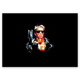 Поздравительная открытка с принтом Terminator Combat Sambo 3D , 100% бумага | плотность бумаги 280 г/м2, матовая, на обратной стороне линовка и место для марки
 | Тематика изображения на принте: терминатор