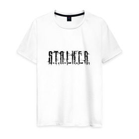Мужская футболка хлопок с принтом Stalker , 100% хлопок | прямой крой, круглый вырез горловины, длина до линии бедер, слегка спущенное плечо. | stalker | сталкер
