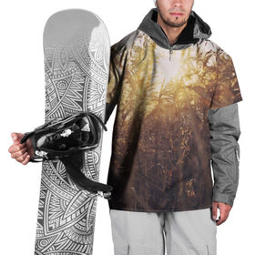 Накидка на куртку 3D с принтом Солнце во ржи , 100% полиэстер |  | восход | закат | лучи | поле | природа | растения | рож | солнце | тепло