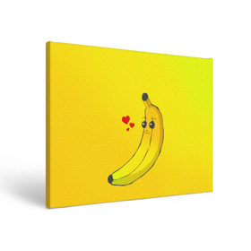 Холст прямоугольный с принтом Just Banana (Yellow) , 100% ПВХ |  | banana | банан | желтый | оранжевый | фрукты