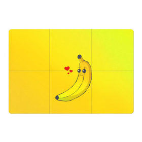 Магнитный плакат 3Х2 с принтом Just Banana (Yellow) , Полимерный материал с магнитным слоем | 6 деталей размером 9*9 см | banana | банан | желтый | оранжевый | фрукты