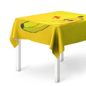 Скатерть 3D с принтом Just Banana (Yellow) , 100% полиэстер (ткань не мнется и не растягивается) | Размер: 150*150 см | banana | банан | желтый | оранжевый | фрукты