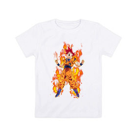 Детская футболка хлопок с принтом Dragon Ball , 100% хлопок | круглый вырез горловины, полуприлегающий силуэт, длина до линии бедер | Тематика изображения на принте: anime | dragon ball | goku | драгон болл