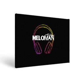 Холст прямоугольный с принтом Меломан (Black) , 100% ПВХ |  | meloman | меломан | музыка | наушники