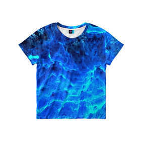 Детская футболка 3D с принтом Frozen fractal , 100% гипоаллергенный полиэфир | прямой крой, круглый вырез горловины, длина до линии бедер, чуть спущенное плечо, ткань немного тянется | abstract | abstraction | fractal | optical | абстракция | фрактал