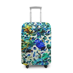 Чехол для чемодана 3D с принтом Акварельные капли , 86% полиэфир, 14% спандекс | двустороннее нанесение принта, прорези для ручек и колес | abstraction | color | spray | tie dye | абстракция | акварель | живопись | искусство | краски | текстуры | цветные краски | яркие цвета