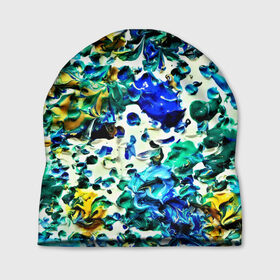 Шапка 3D с принтом Акварельные капли , 100% полиэстер | универсальный размер, печать по всей поверхности изделия | abstraction | color | spray | tie dye | абстракция | акварель | живопись | искусство | краски | текстуры | цветные краски | яркие цвета