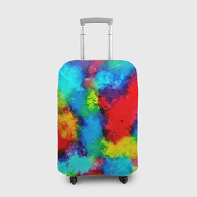Чехол для чемодана 3D с принтом Буйство акварели , 86% полиэфир, 14% спандекс | двустороннее нанесение принта, прорези для ручек и колес | abstraction | color | spray | tie dye | абстракция | акварель | живопись | искусство | краски | текстуры | цветные краски | яркие цвета