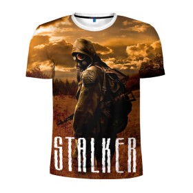 Мужская футболка 3D спортивная с принтом Stalker , 100% полиэстер с улучшенными характеристиками | приталенный силуэт, круглая горловина, широкие плечи, сужается к линии бедра | stalker | сталкер