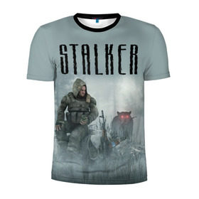 Мужская футболка 3D спортивная с принтом Stalker , 100% полиэстер с улучшенными характеристиками | приталенный силуэт, круглая горловина, широкие плечи, сужается к линии бедра | stalker | сталкер