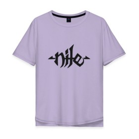 Мужская футболка хлопок Oversize с принтом Nile death metal логотип , 100% хлопок | свободный крой, круглый ворот, “спинка” длиннее передней части | death | logo | metal | nile | лототип | метал | музыка | шрифт | эмблема