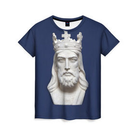 Женская футболка 3D с принтом Король Артур , 100% полиэфир ( синтетическое хлопкоподобное полотно) | прямой крой, круглый вырез горловины, длина до линии бедер | king | англия | артур | британия | великобритания | король | корона | лондон