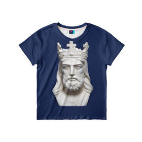 Детская футболка 3D с принтом Король Артур , 100% гипоаллергенный полиэфир | прямой крой, круглый вырез горловины, длина до линии бедер, чуть спущенное плечо, ткань немного тянется | king | англия | артур | британия | великобритания | король | корона | лондон
