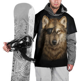 Накидка на куртку 3D с принтом Морской волк , 100% полиэстер |  | волк | глаз | животное | зверь | корабль | моряк | пират | собака | флот | хищник