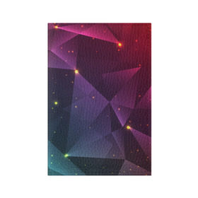 Обложка для паспорта матовая кожа с принтом Colorful triangles , натуральная матовая кожа | размер 19,3 х 13,7 см; прозрачные пластиковые крепления | Тематика изображения на принте: polygonal | абстракция | текстура