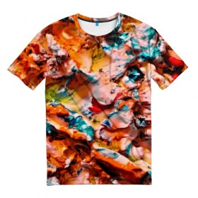 Мужская футболка 3D с принтом Tie-Dye , 100% полиэфир | прямой крой, круглый вырез горловины, длина до линии бедер | abstraction | color | spray | tie dye | абстракция | акварель | живопись | искусство | краски | текстуры | цветные краски | яркие цвета