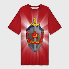 Платье-футболка 3D с принтом КГБ ,  |  | закон | кгб | охрана | россия | ссср | цру | шпион
