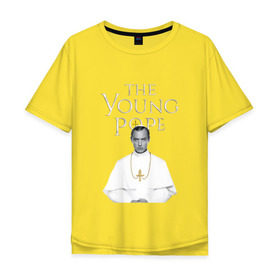 Мужская футболка хлопок Oversize с принтом Молодой Папа | The Young Pope , 100% хлопок | свободный крой, круглый ворот, “спинка” длиннее передней части | the young pope | джуд лоу | молодой папа