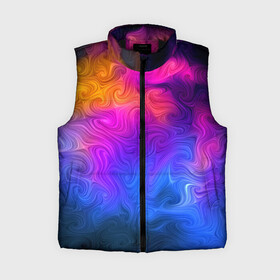 Женский жилет утепленный 3D с принтом Узор цвета ,  |  | abstraction | color | spray | tie dye | абстракция | акварель | живопись | искусство | краски | текстуры | цветные краски | яркие цвета