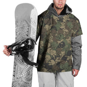 Накидка на куртку 3D с принтом Камуфляж с черепами , 100% полиэстер |  | 23 февраля | армия | кости | милитари | паттрен | скелет | текстура | хаки | хеллоуин | череп