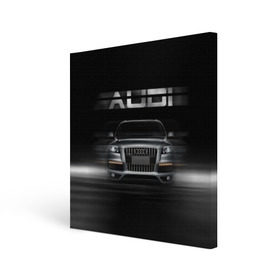 Холст квадратный с принтом Audi Q7 скорость , 100% ПВХ |  | audi | авто | автомобиль | ауди | кольца | красивая | кроссовер | крутая | марка | машина | надпись | немецкая иномарка | прикольная | тачка | черная | эмблема