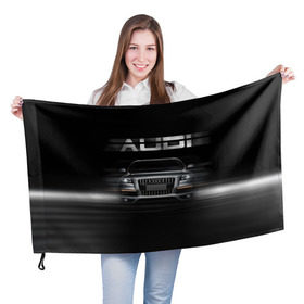 Флаг 3D с принтом Audi Q7 скорость , 100% полиэстер | плотность ткани — 95 г/м2, размер — 67 х 109 см. Принт наносится с одной стороны | Тематика изображения на принте: audi | авто | автомобиль | ауди | кольца | красивая | кроссовер | крутая | марка | машина | надпись | немецкая иномарка | прикольная | тачка | черная | эмблема
