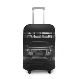 Чехол для чемодана 3D с принтом Audi Q7 скорость , 86% полиэфир, 14% спандекс | двустороннее нанесение принта, прорези для ручек и колес | audi | авто | автомобиль | ауди | кольца | красивая | кроссовер | крутая | марка | машина | надпись | немецкая иномарка | прикольная | тачка | черная | эмблема