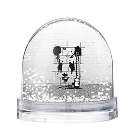Снежный шар с принтом Панда вандал , Пластик | Изображение внутри шара печатается на глянцевой фотобумаге с двух сторон | бамбук | бамбуковый медведь | банка | животное | зубы | капли | когти | краска | красная книга | лапы | мишка | панда | подтеки | прикол | прикольный | рисует | следы | черный | япония